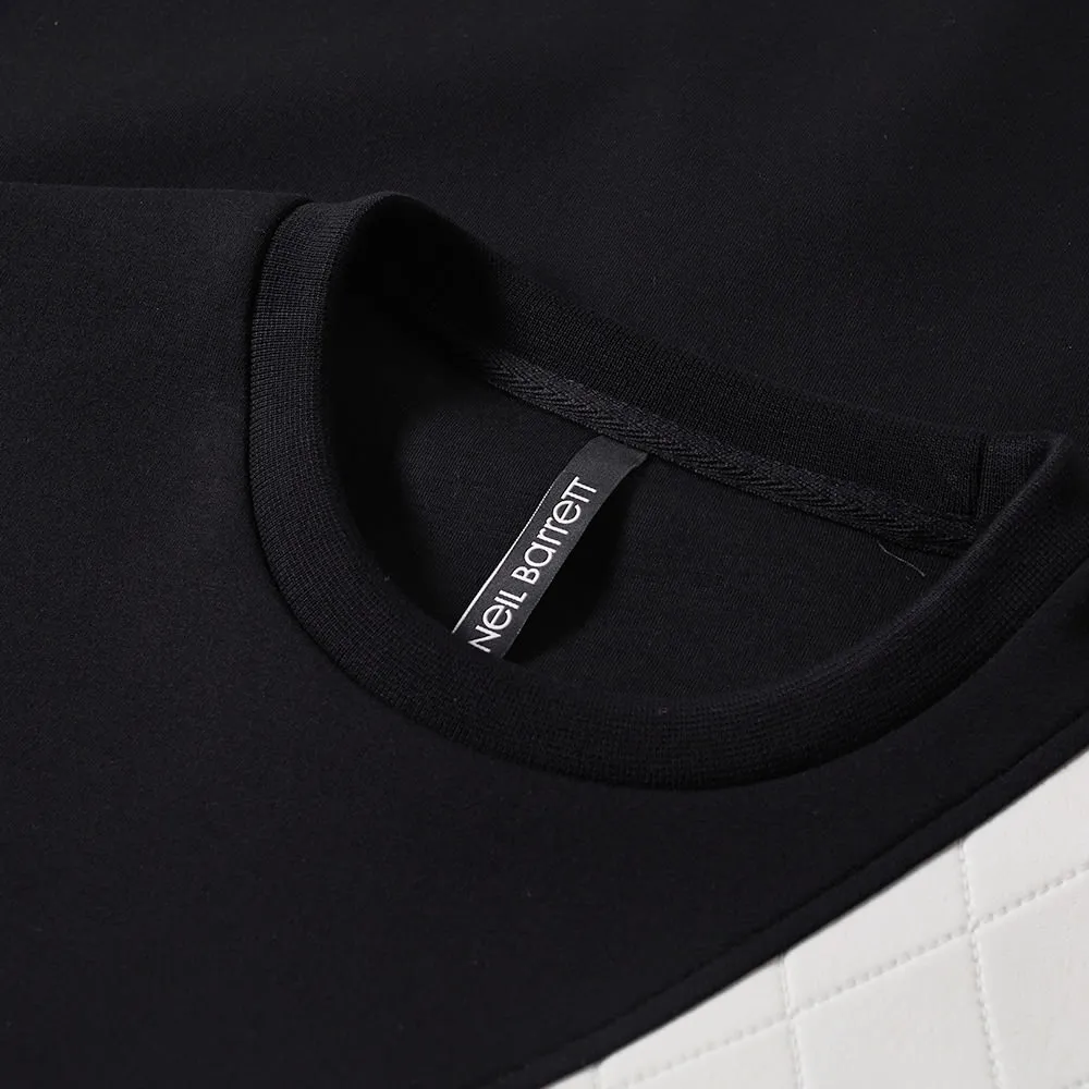 Neil Barrett Quilted Bolt SweatBlack & Off White