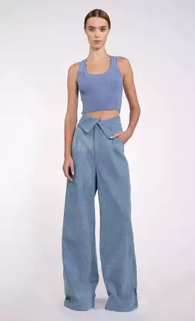 Nonchalant - Eve Crop - Blue