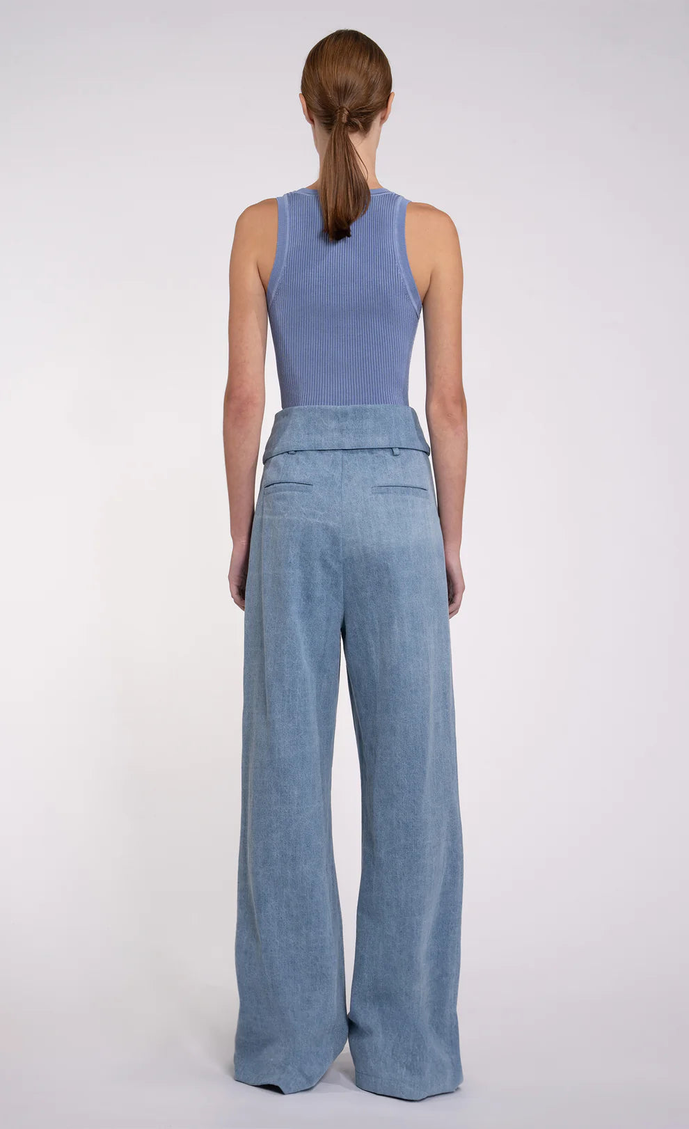 Nonchalant - Eve Crop - Blue