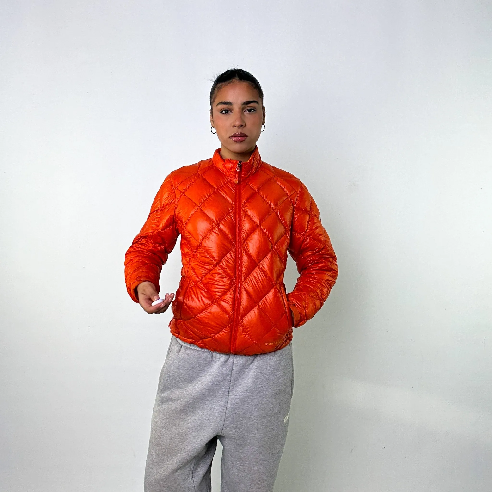 Orange 90s Mont Bell EX 800 Puffer Jacket Coat (M)