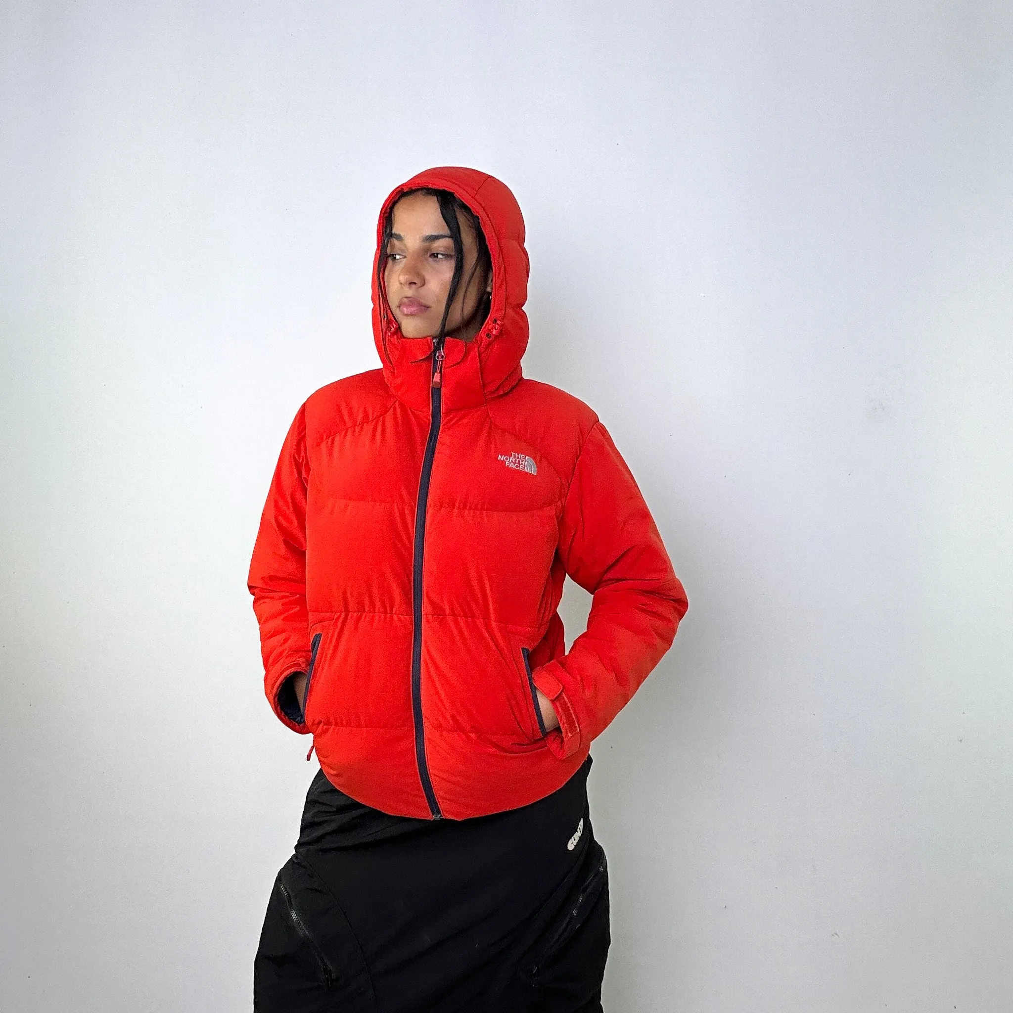 Orange 90s The North Face Puffer Jacket Coat (M)