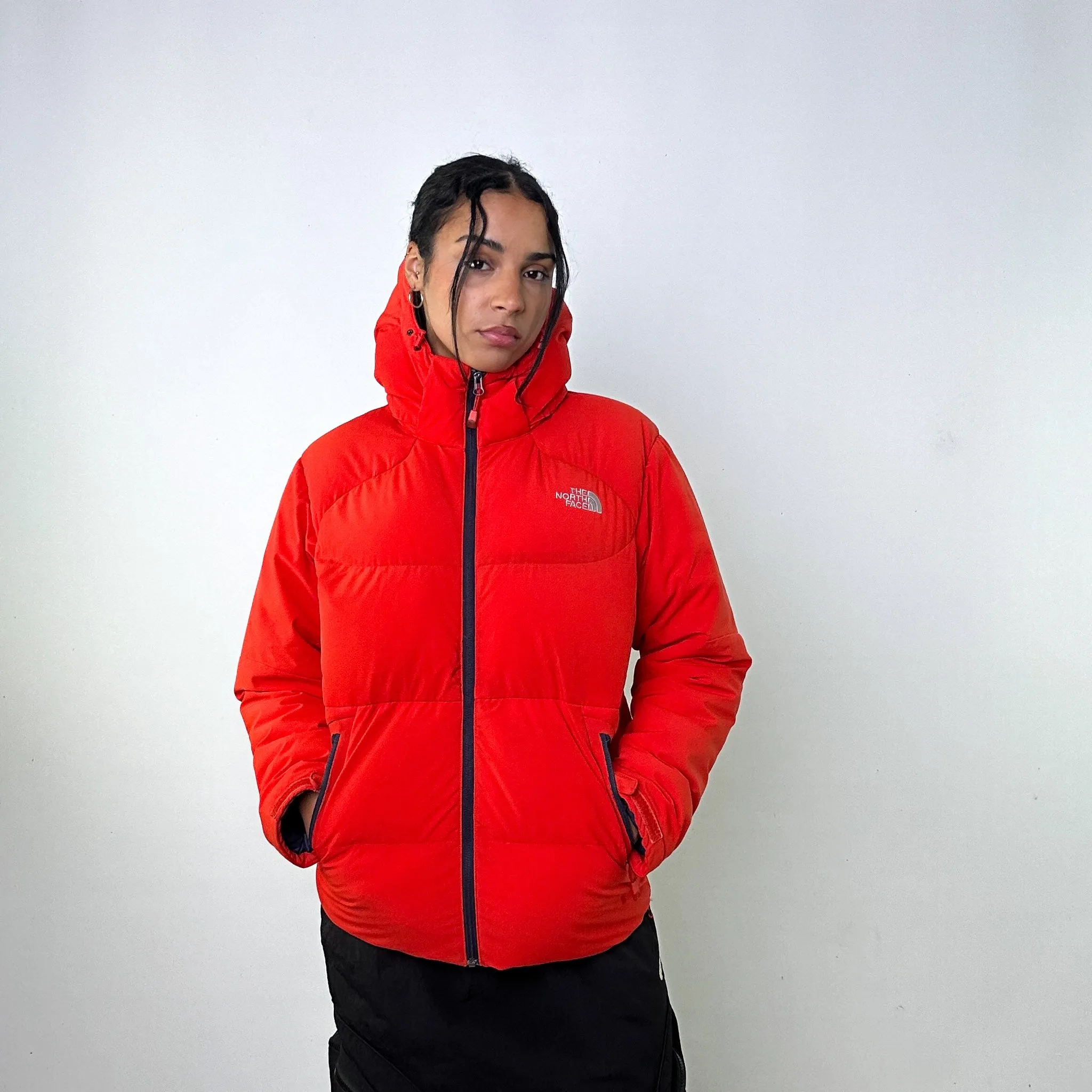 Orange 90s The North Face Puffer Jacket Coat (M)