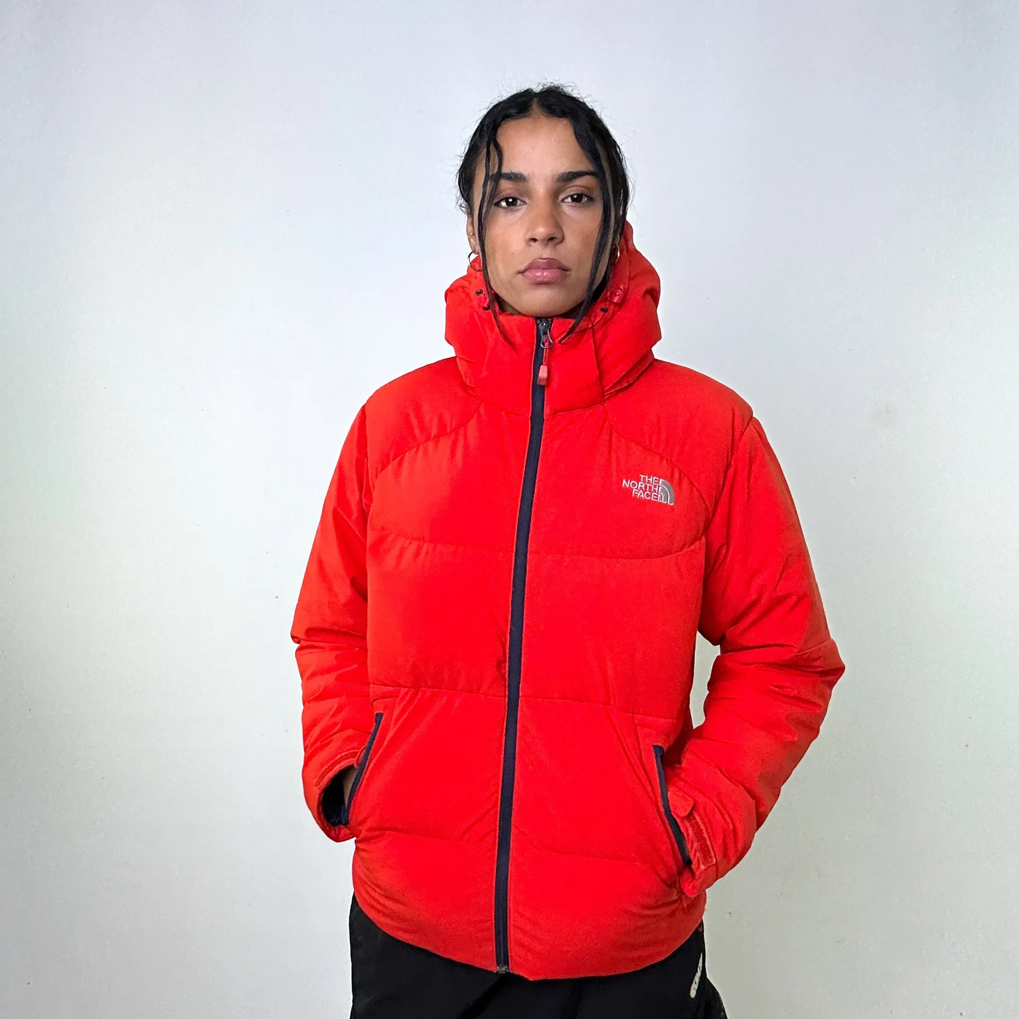 Orange 90s The North Face Puffer Jacket Coat (M)