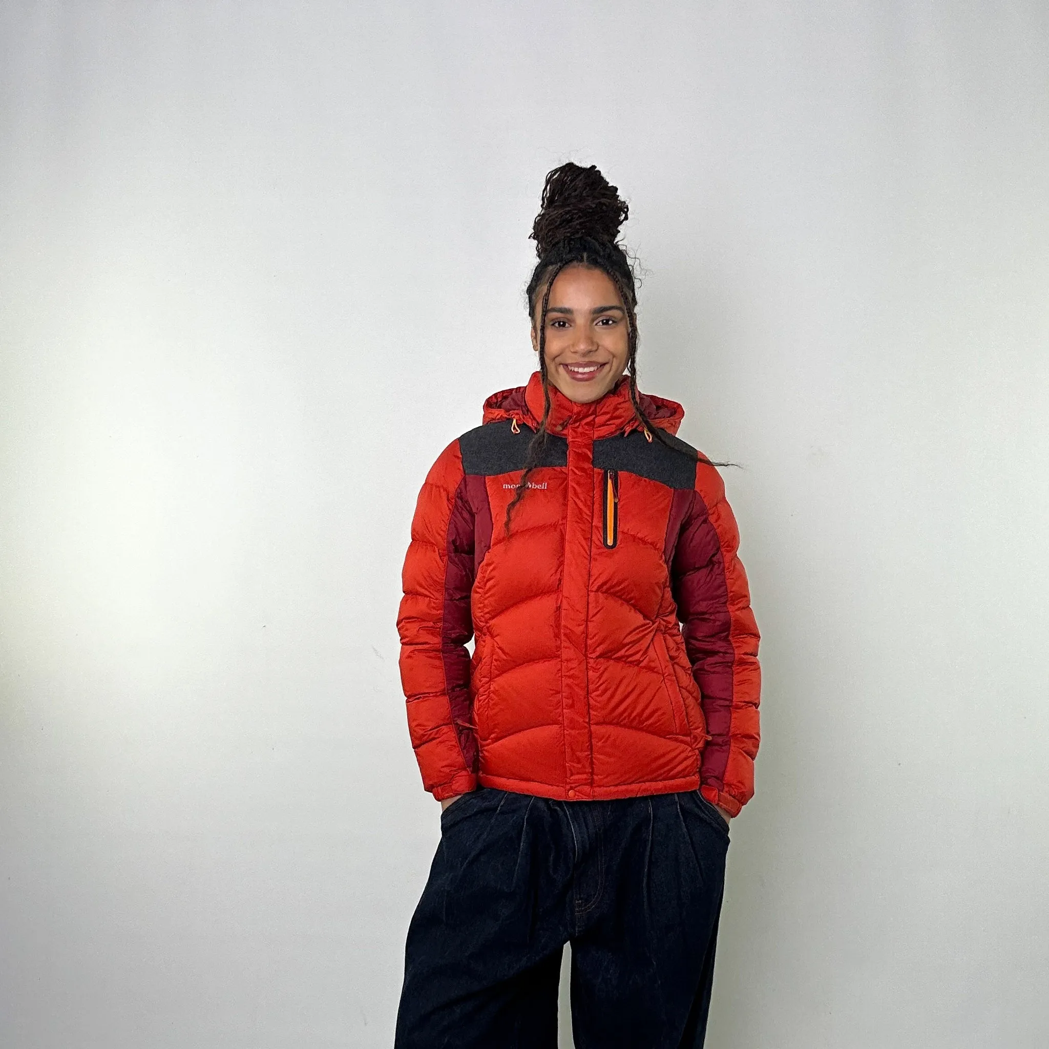 Orange y2ks Mont Bell Puffer Jacket Coat (M)