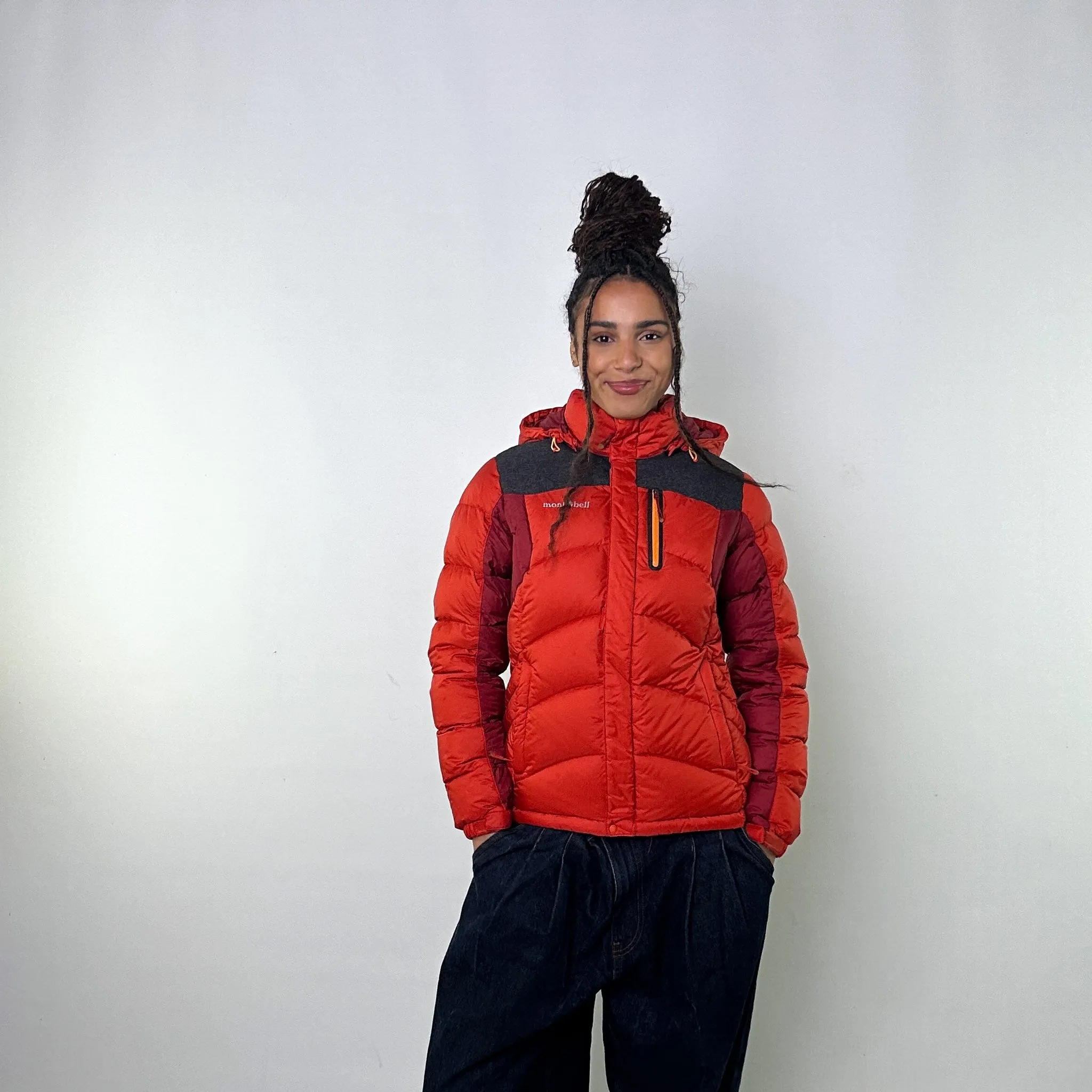 Orange y2ks Mont Bell Puffer Jacket Coat (M)