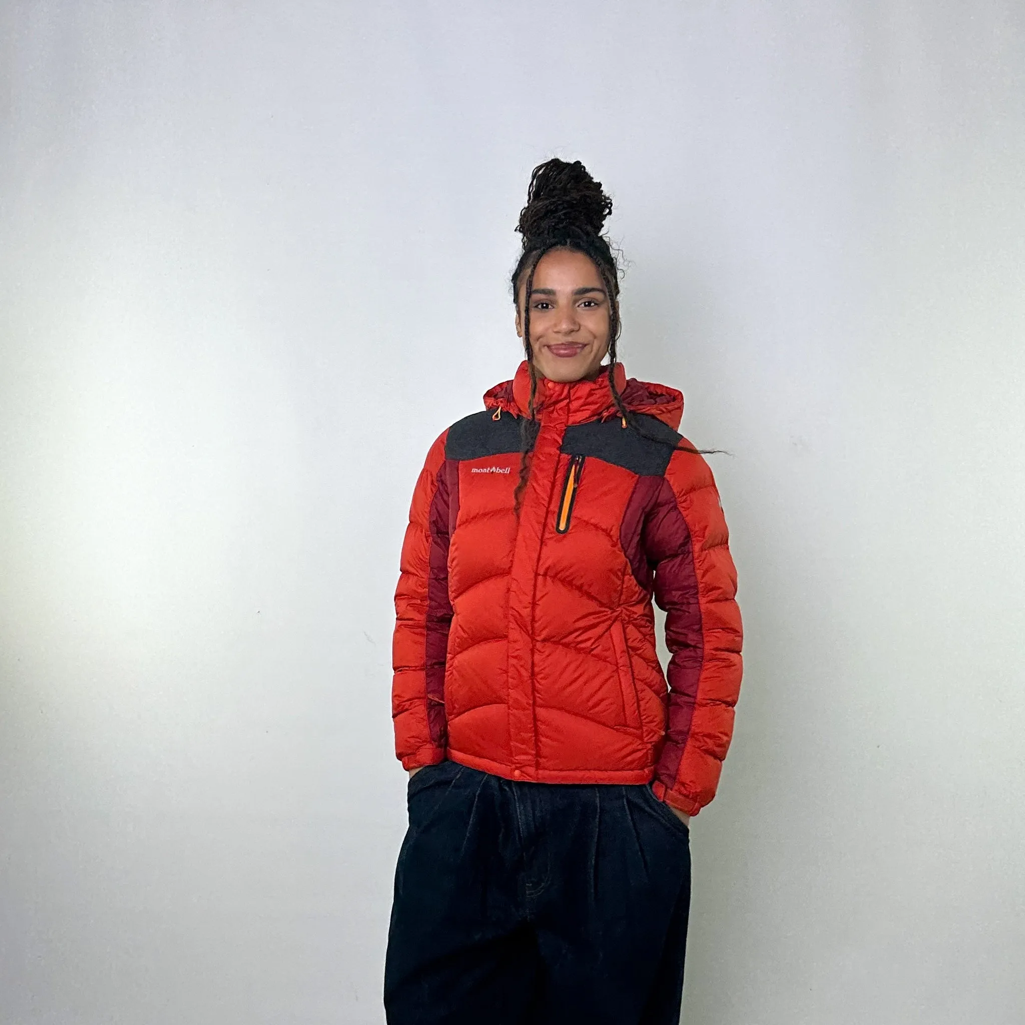 Orange y2ks Mont Bell Puffer Jacket Coat (M)