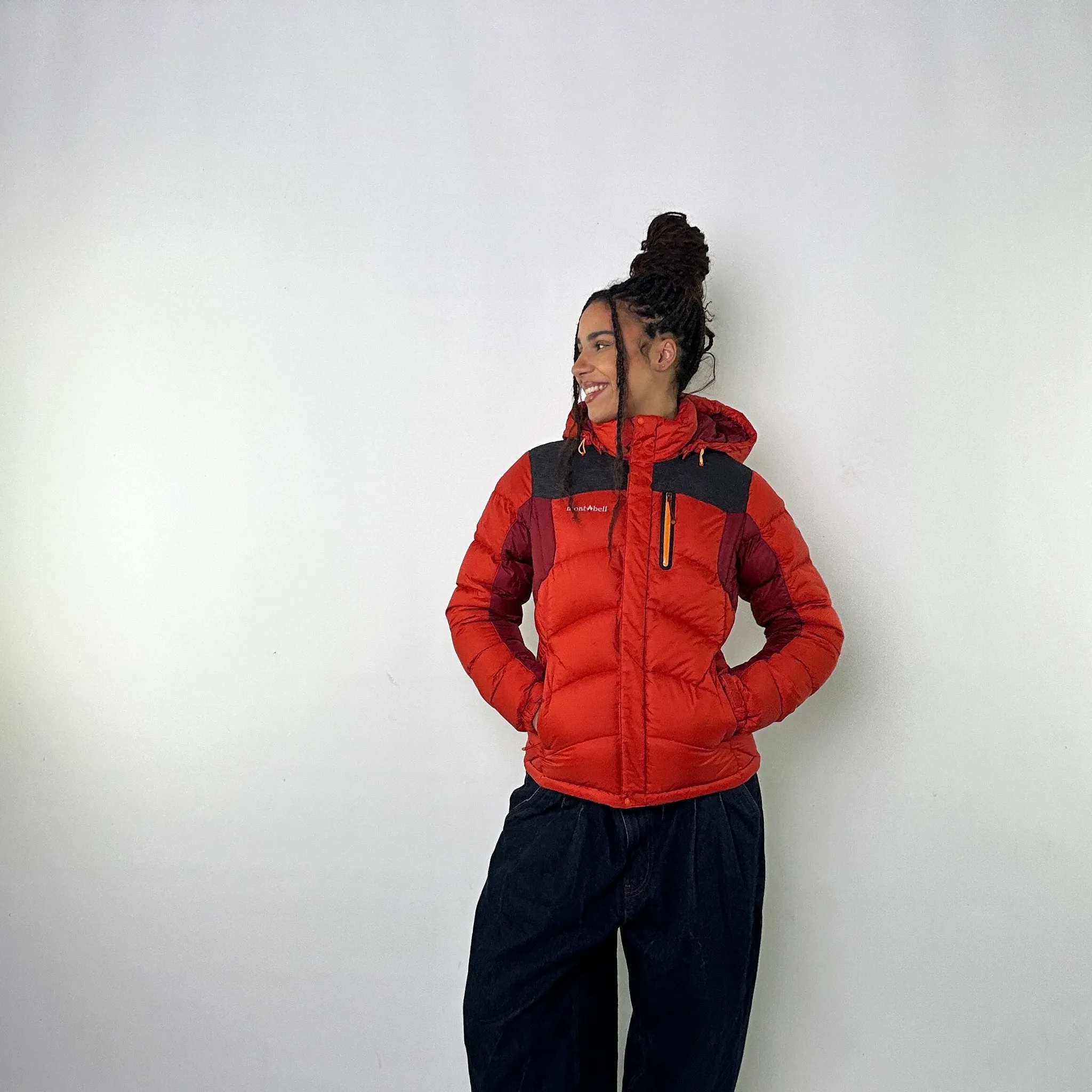 Orange y2ks Mont Bell Puffer Jacket Coat (M)