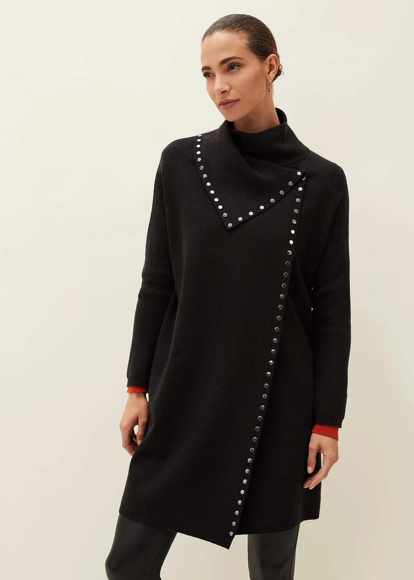 Paloma Stud Detail Coat