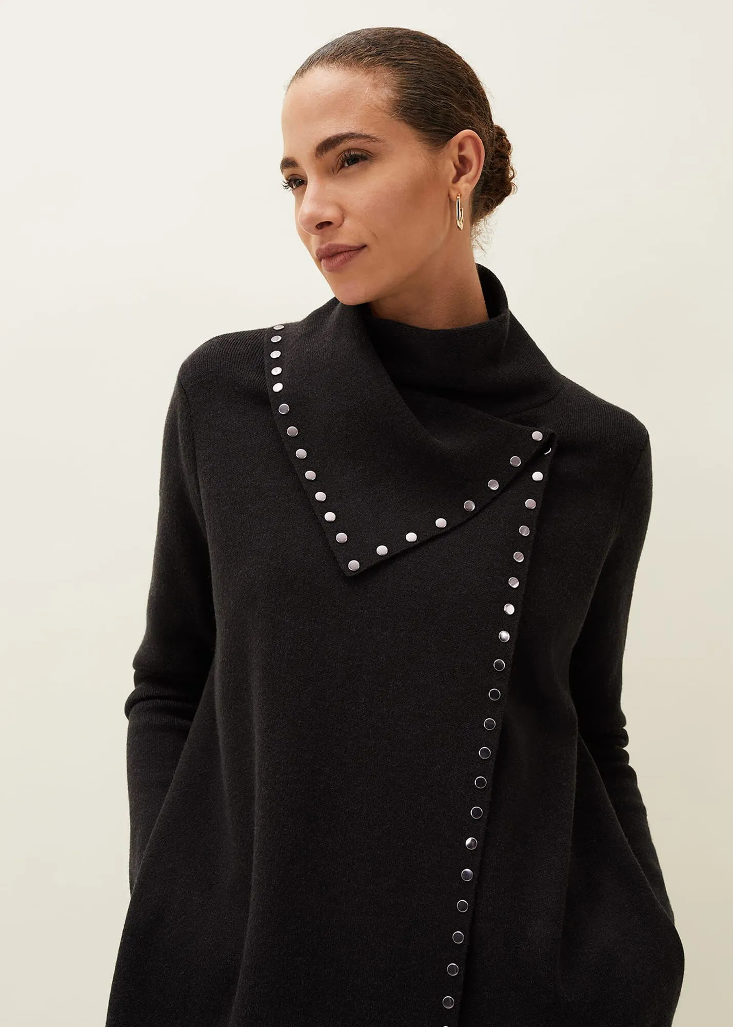 Paloma Stud Detail Coat