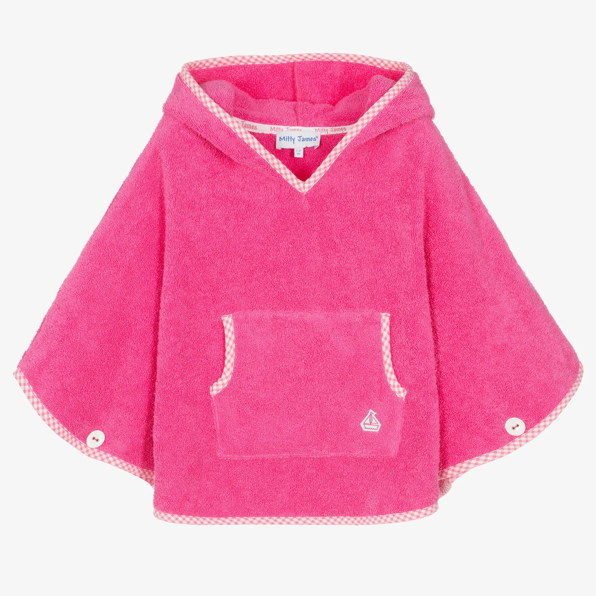 Pink Cotton Towelling Poncho