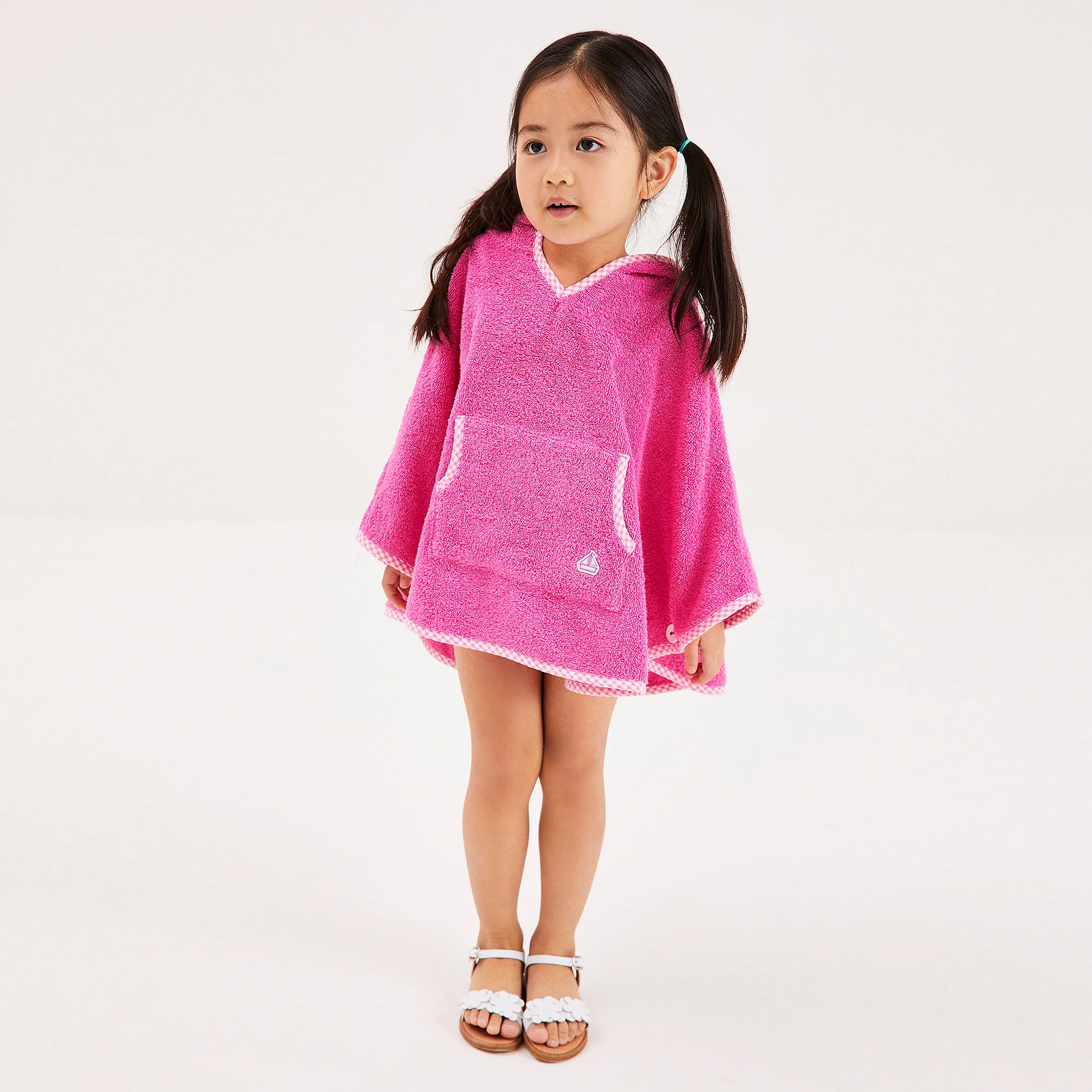 Pink Cotton Towelling Poncho