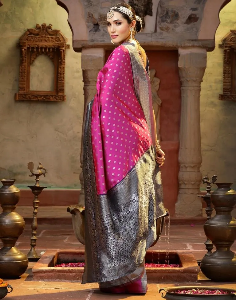 Pink Silk Saree