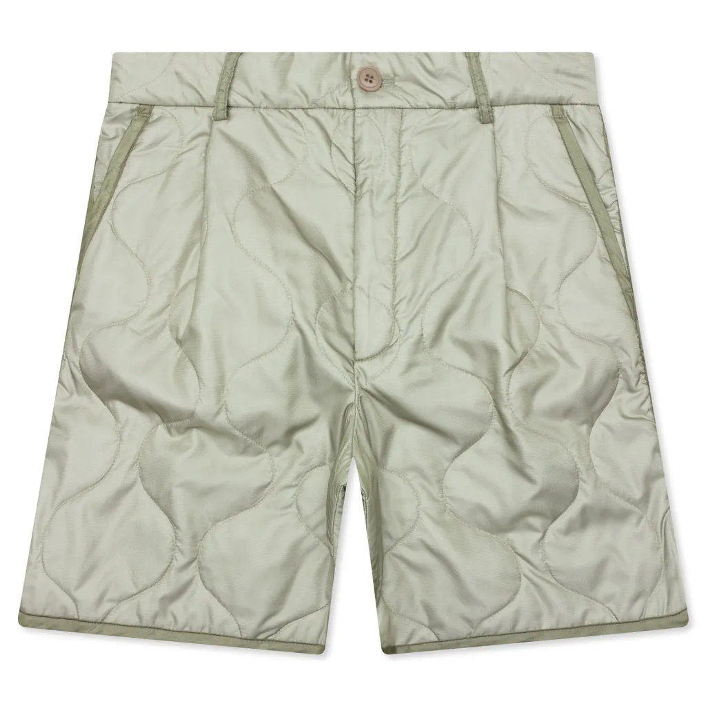 Pleaded Padded Shorts - Sand