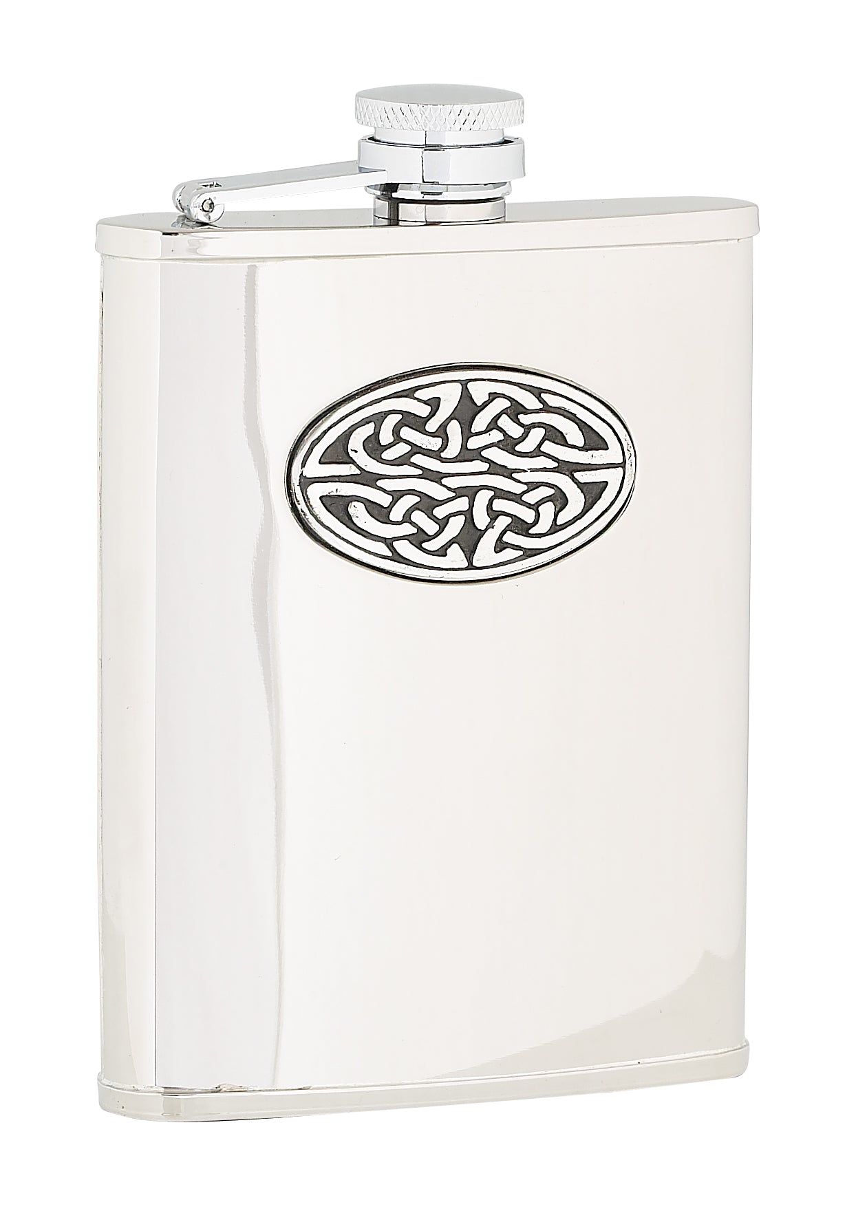 Polished Celtic Sporran Flask - 6oz