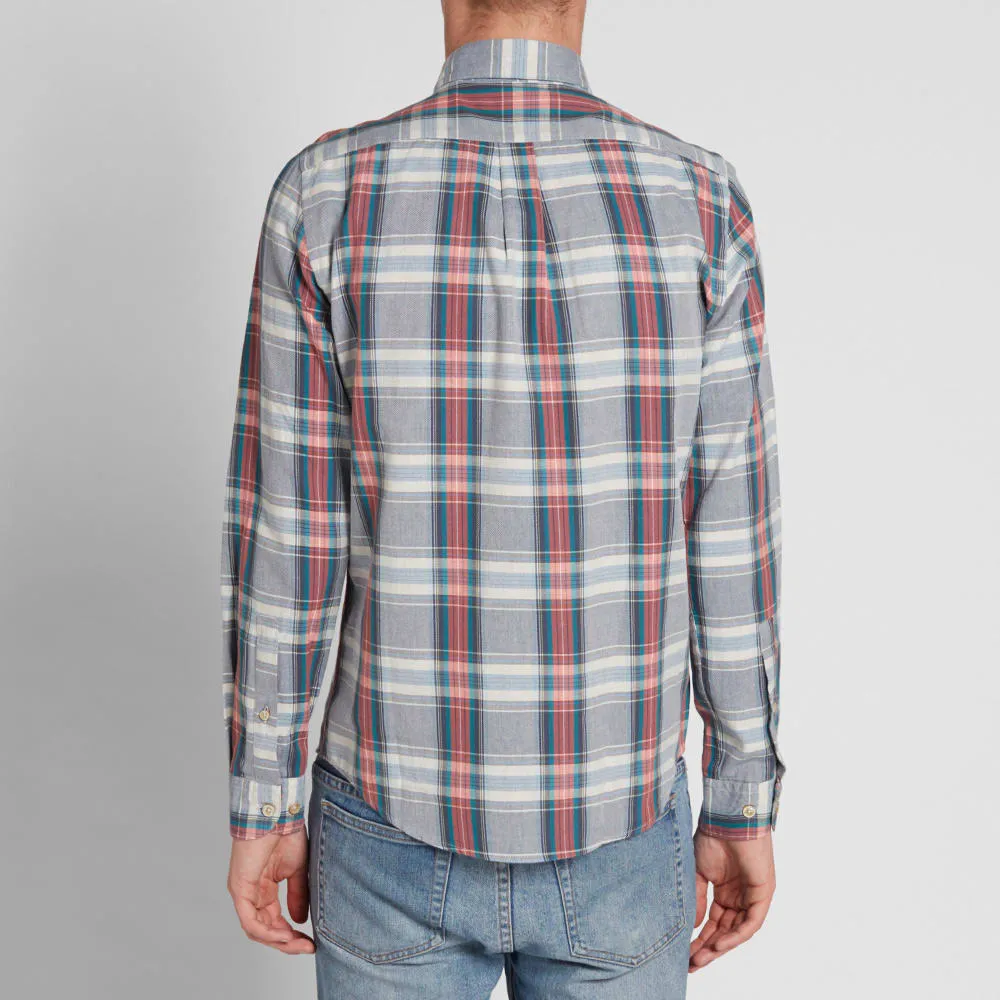 Portuguese Flannel Alqueive ShirtGrey & Red