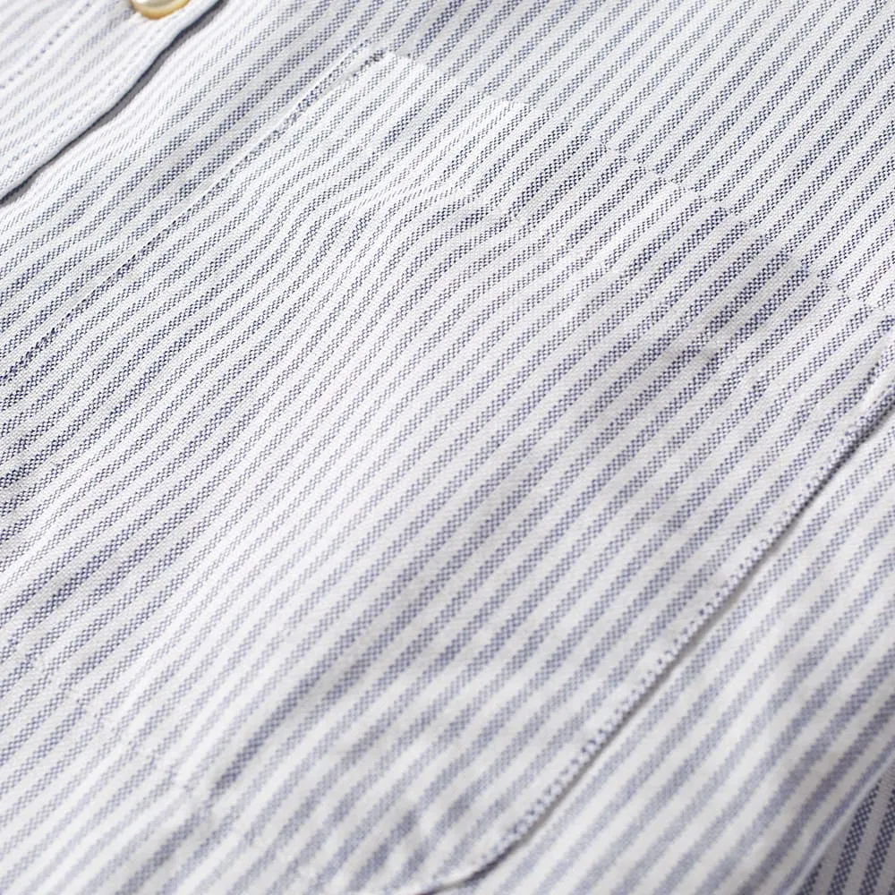 Portuguese Flannel Arado ShirtNavy & White