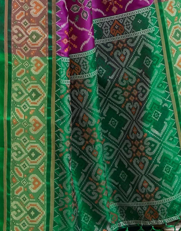 Purple Silk Woven Sarees