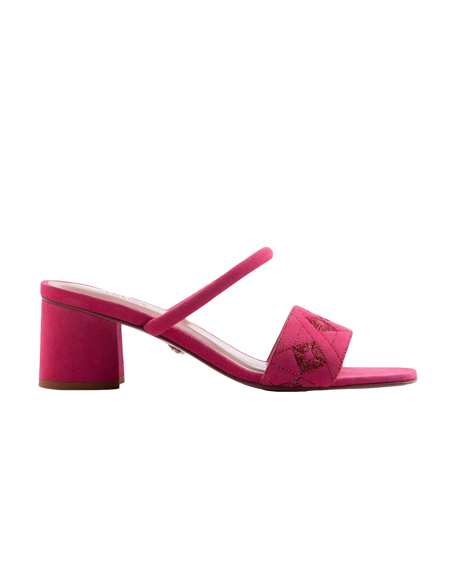 Quilted Diamond Mule 55 Deep Pink