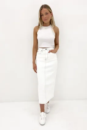 Ray Comfort Maxi Skirt Vintage White