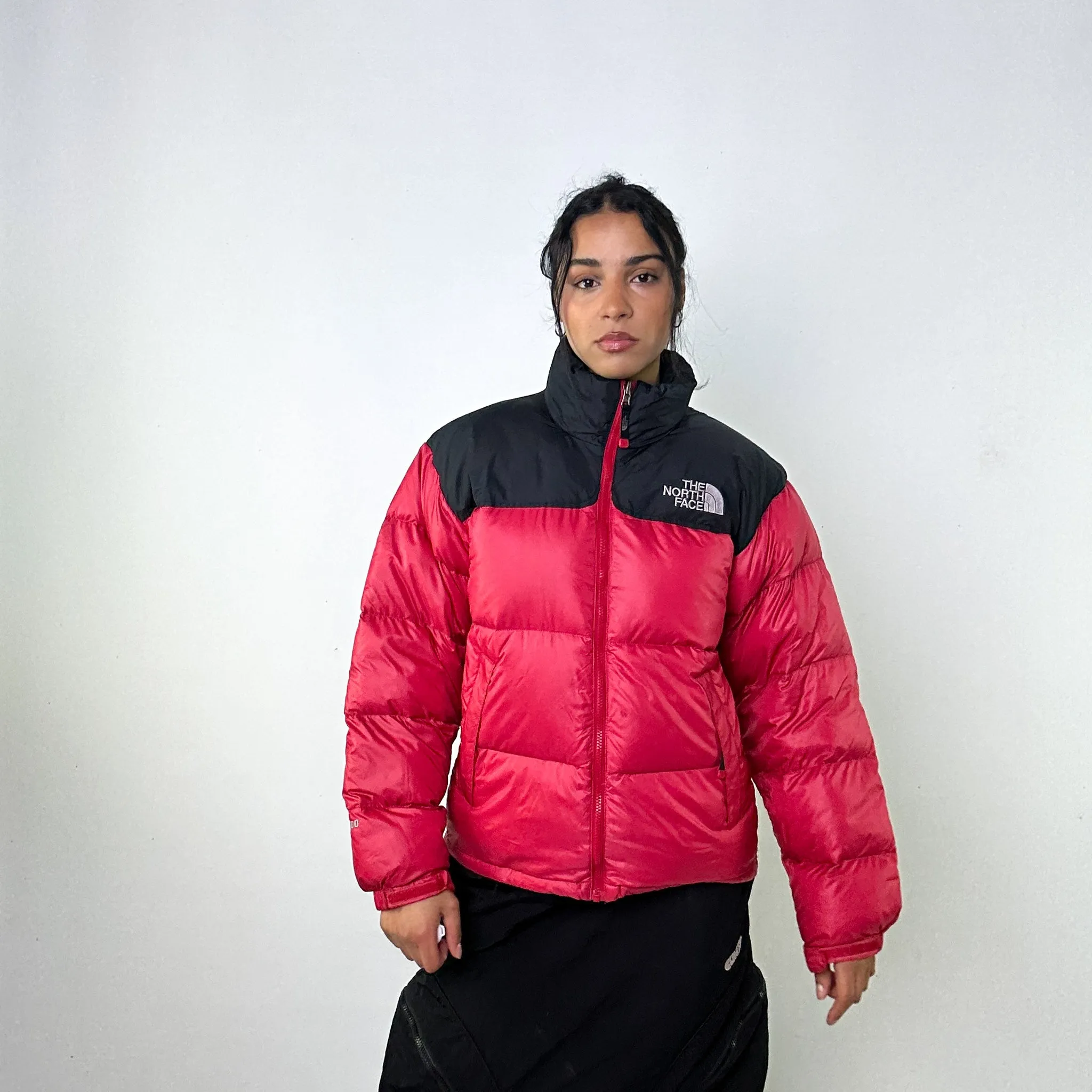 Red 90s The North Face 700 Series Nuptse Puffer Jacket Coat (S)