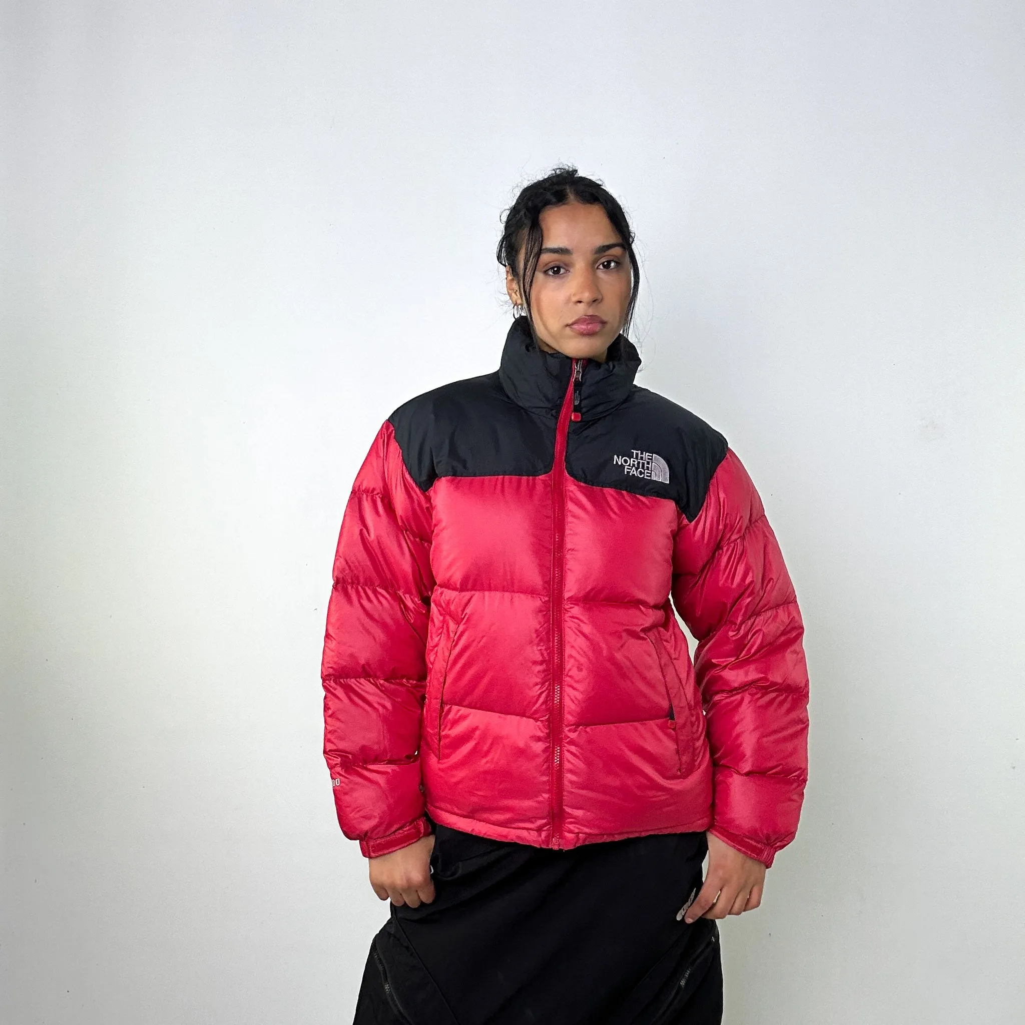 Red 90s The North Face 700 Series Nuptse Puffer Jacket Coat (S)