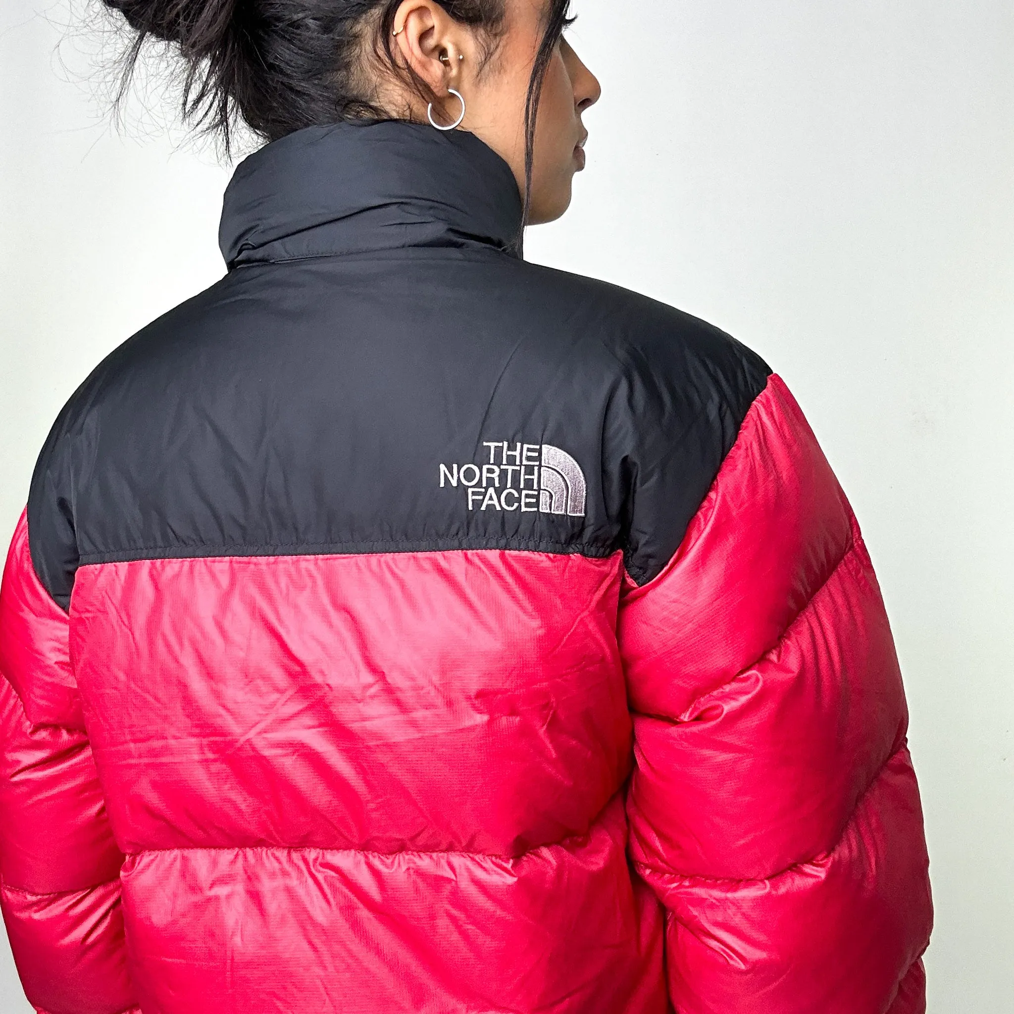 Red 90s The North Face 700 Series Nuptse Puffer Jacket Coat (S)