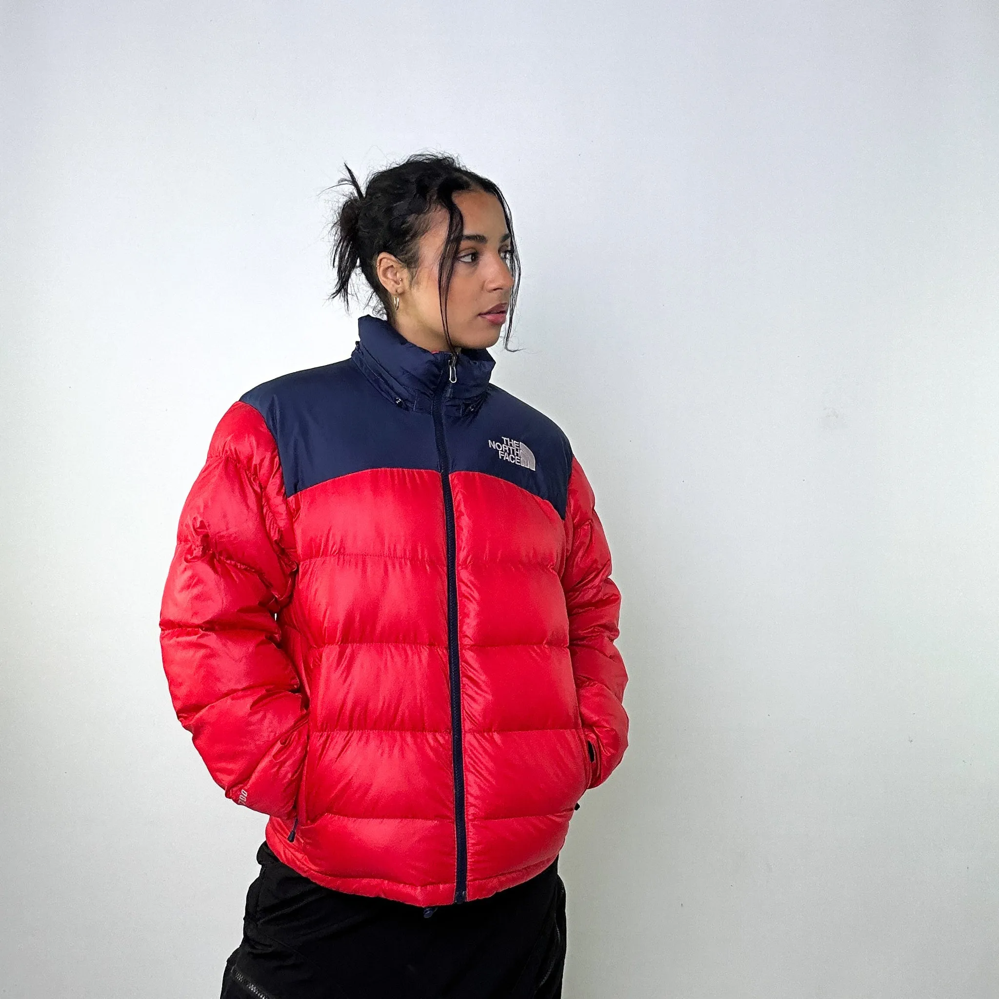 Red 90s The North Face 700 Series Puffer Jacket Coat (M)