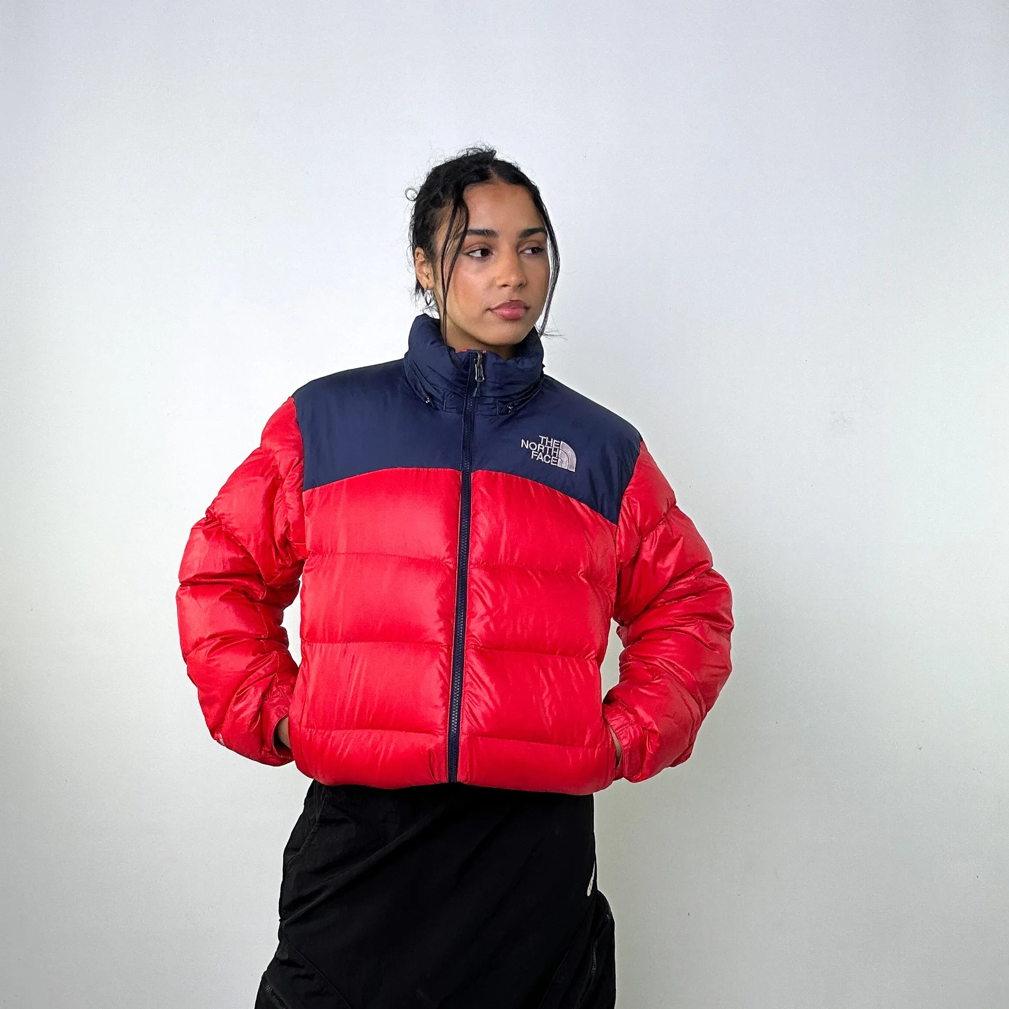 Red 90s The North Face 700 Series Puffer Jacket Coat (M)