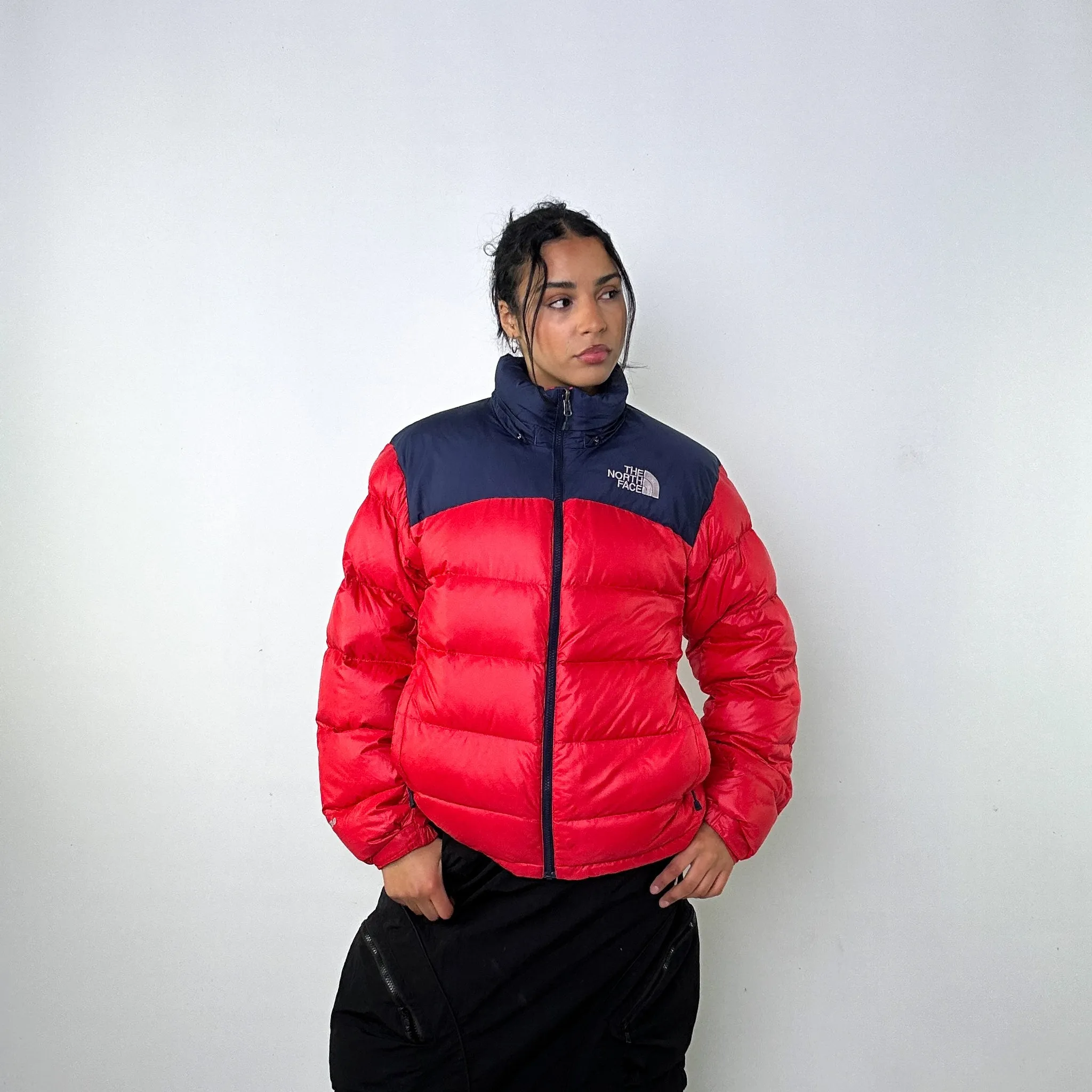 Red 90s The North Face 700 Series Puffer Jacket Coat (M)