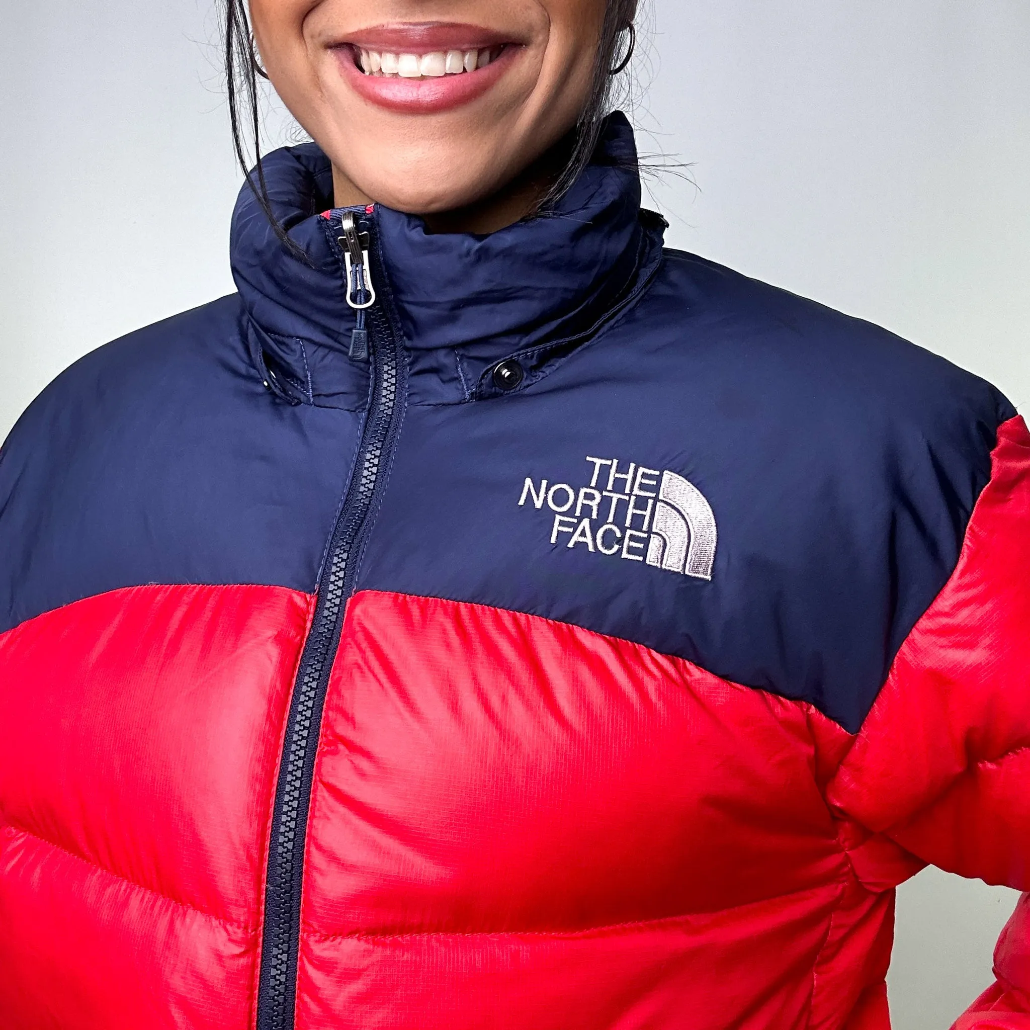 Red 90s The North Face 700 Series Puffer Jacket Coat (M)