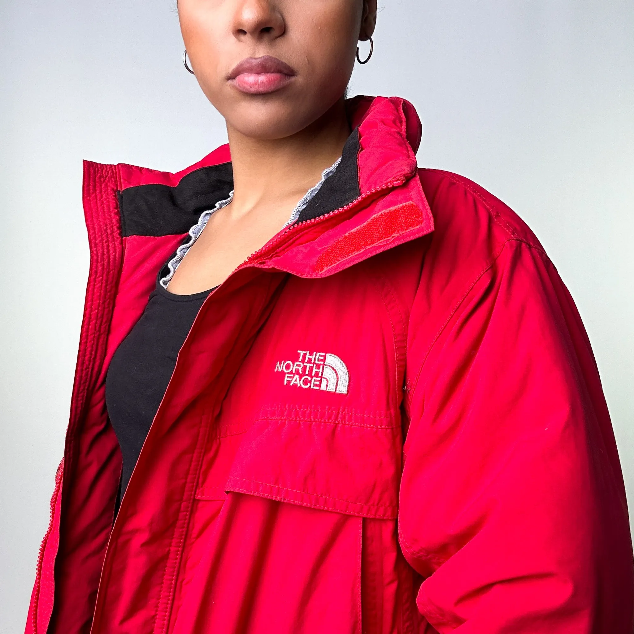 Red 90s The North Face 700 Series Puffer Jacket Coat (S)