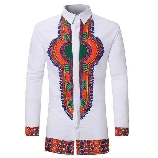 Red African Men Shirt