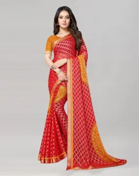 Red Brasso Saree