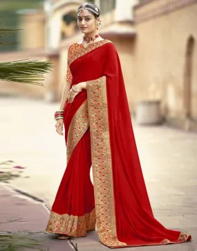 Red Silk Saree