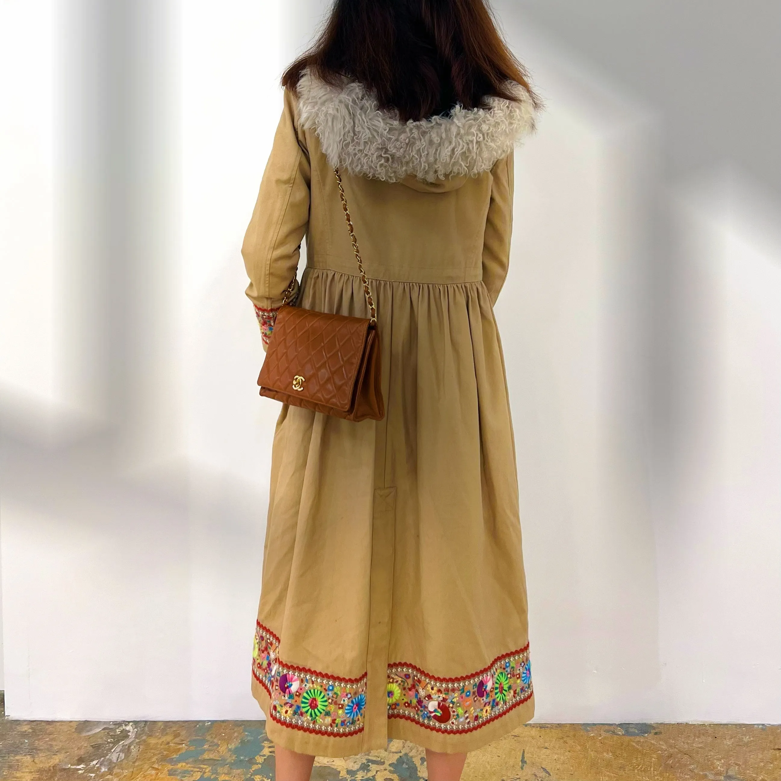 Red Valentino embroidery long coat