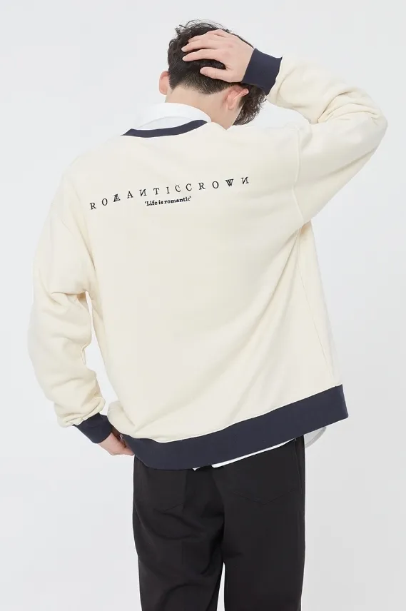 ROMANTIC CROWN  |Unisex Street Style Plain Cotton Oversized Logo Cardigans