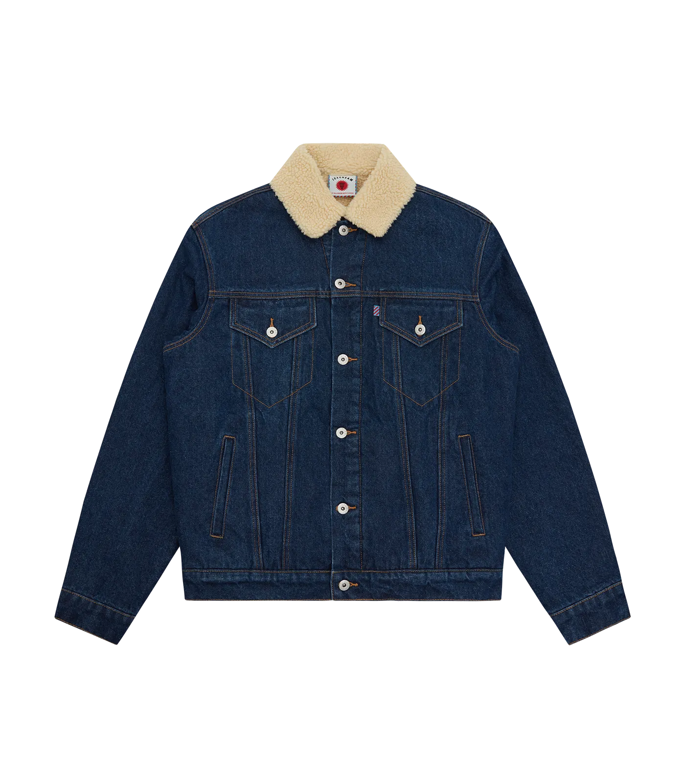 RUNNING DOG SHERPA TRUCKER JACKET - INDIGO