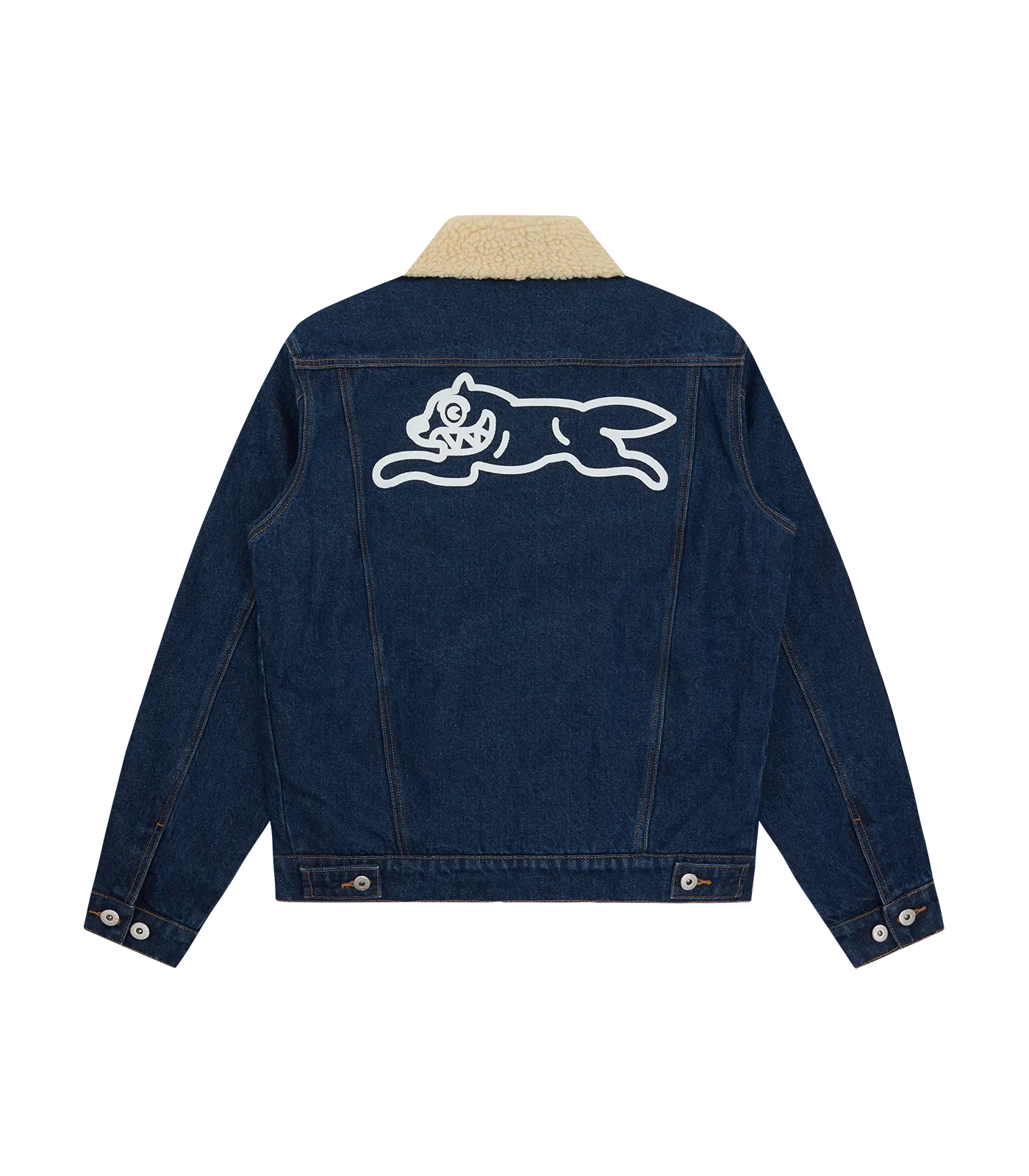 RUNNING DOG SHERPA TRUCKER JACKET - INDIGO