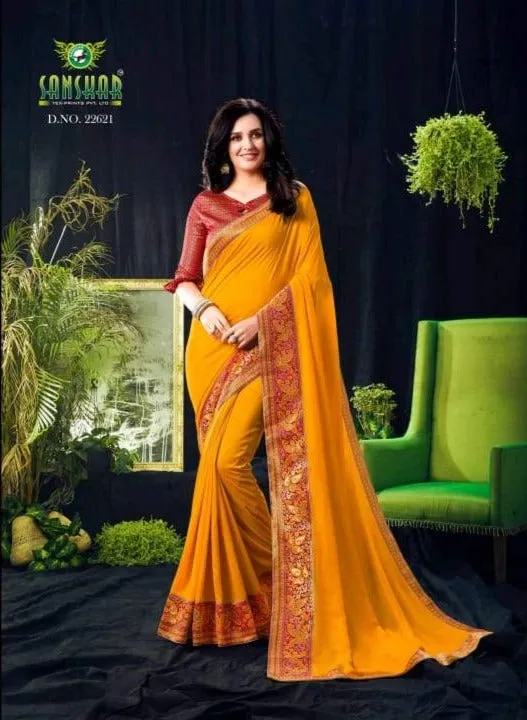 Sanskar Presents Attitude Vichitra Fabric Fancy Designer Sarees