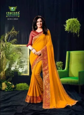 Sanskar Presents Attitude Vichitra Fabric Fancy Designer Sarees