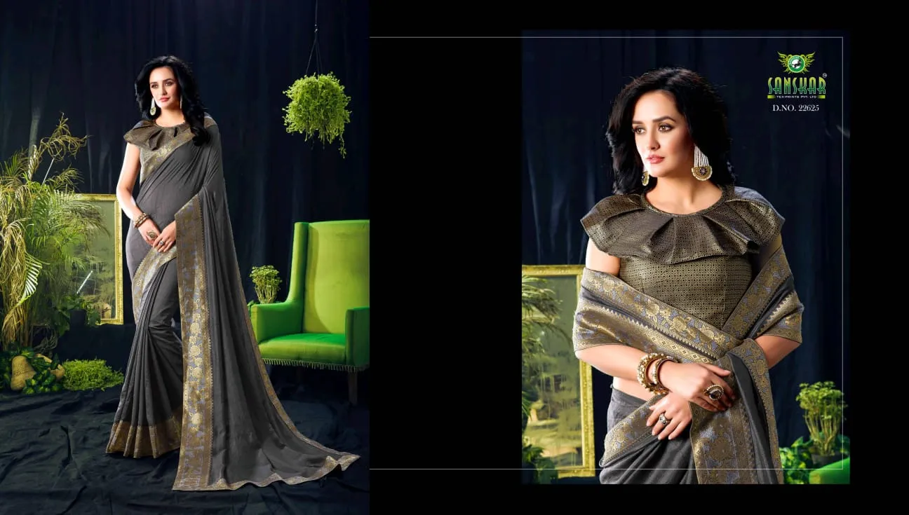 Sanskar Presents Attitude Vichitra Fabric Fancy Designer Sarees