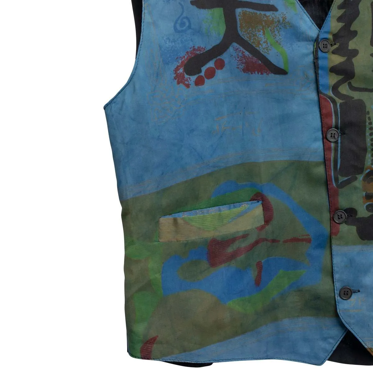 Satin Weave Waistcoat - Kyanite