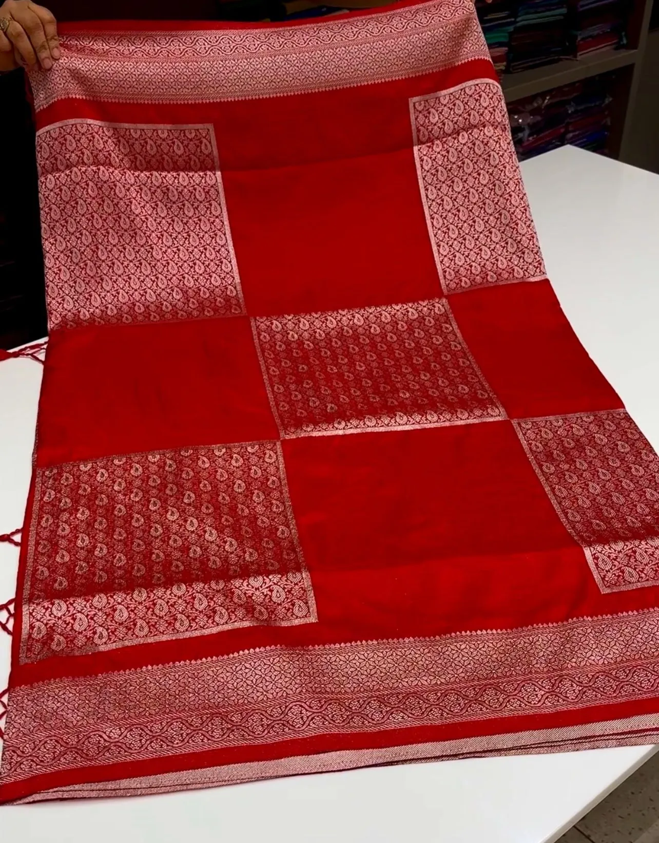 SEMI BANARASI SAREES  - IHA 15236