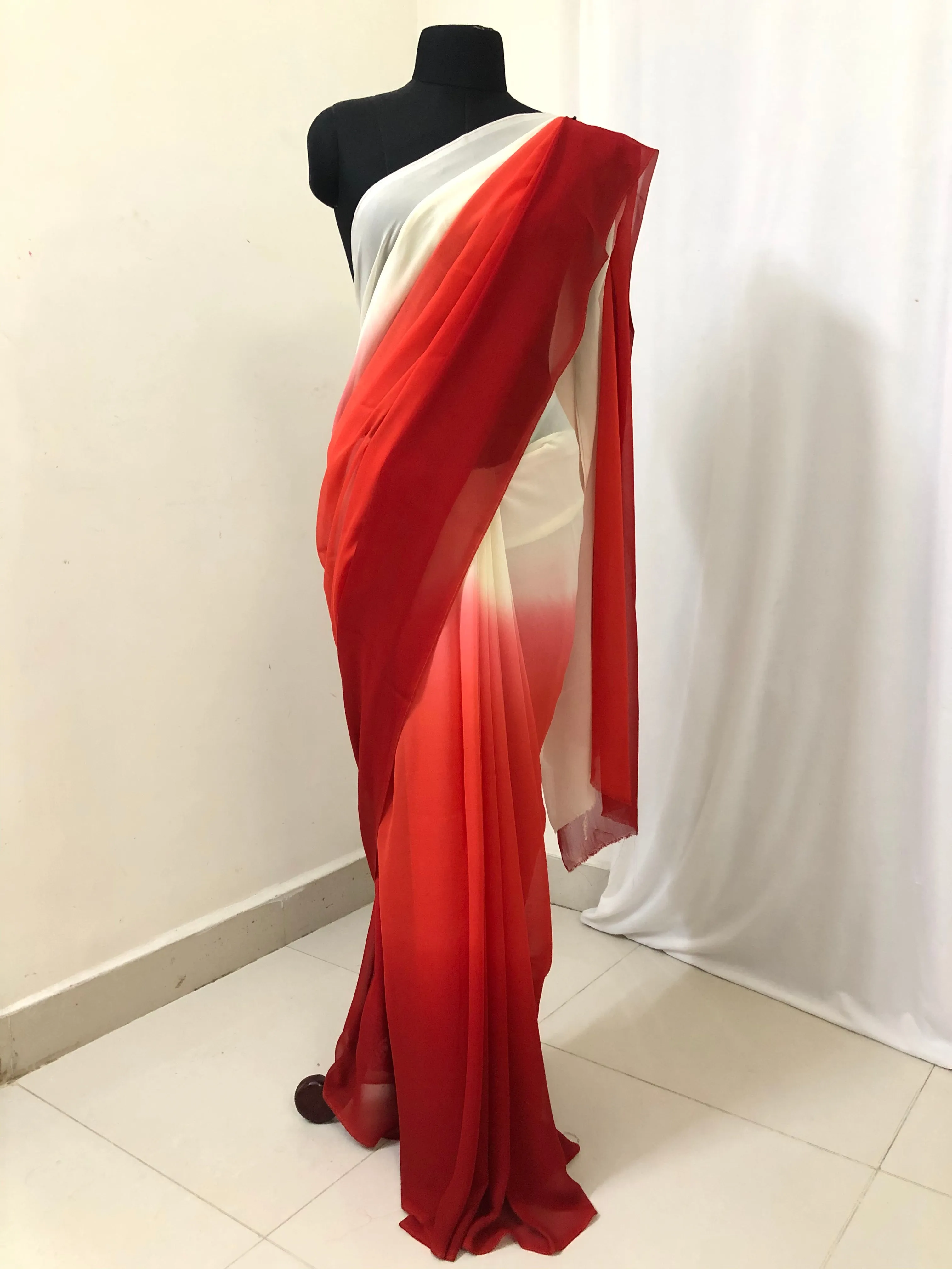 Shaded georgette saree