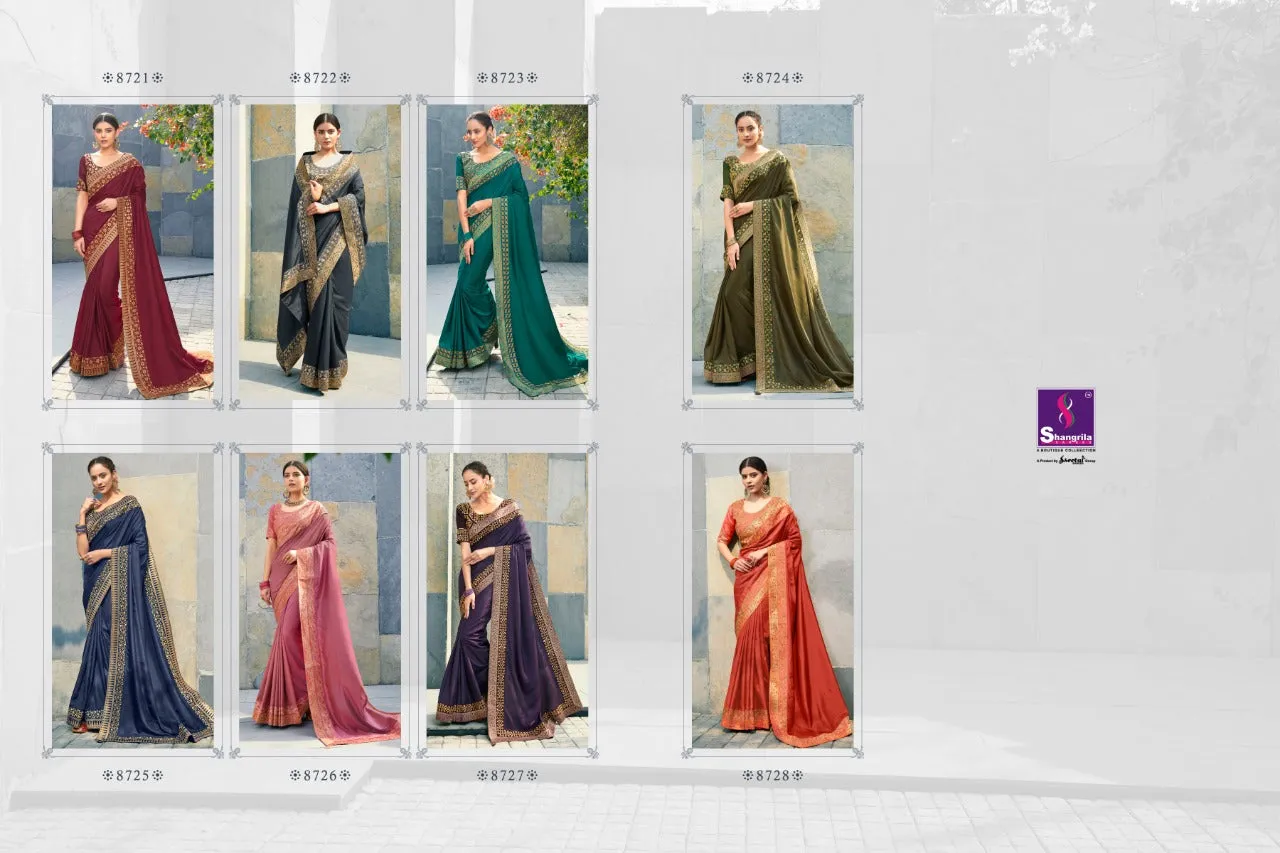 Shangrila Prints Sulochna Heavy Designer Wedding Collection Sarees