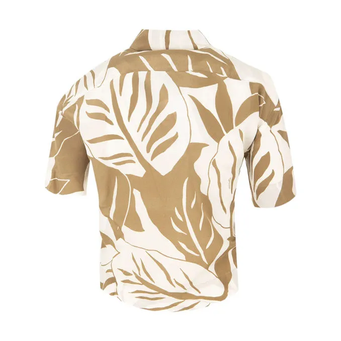 SHIRT AUTOCAR Woman Olive Leaves 