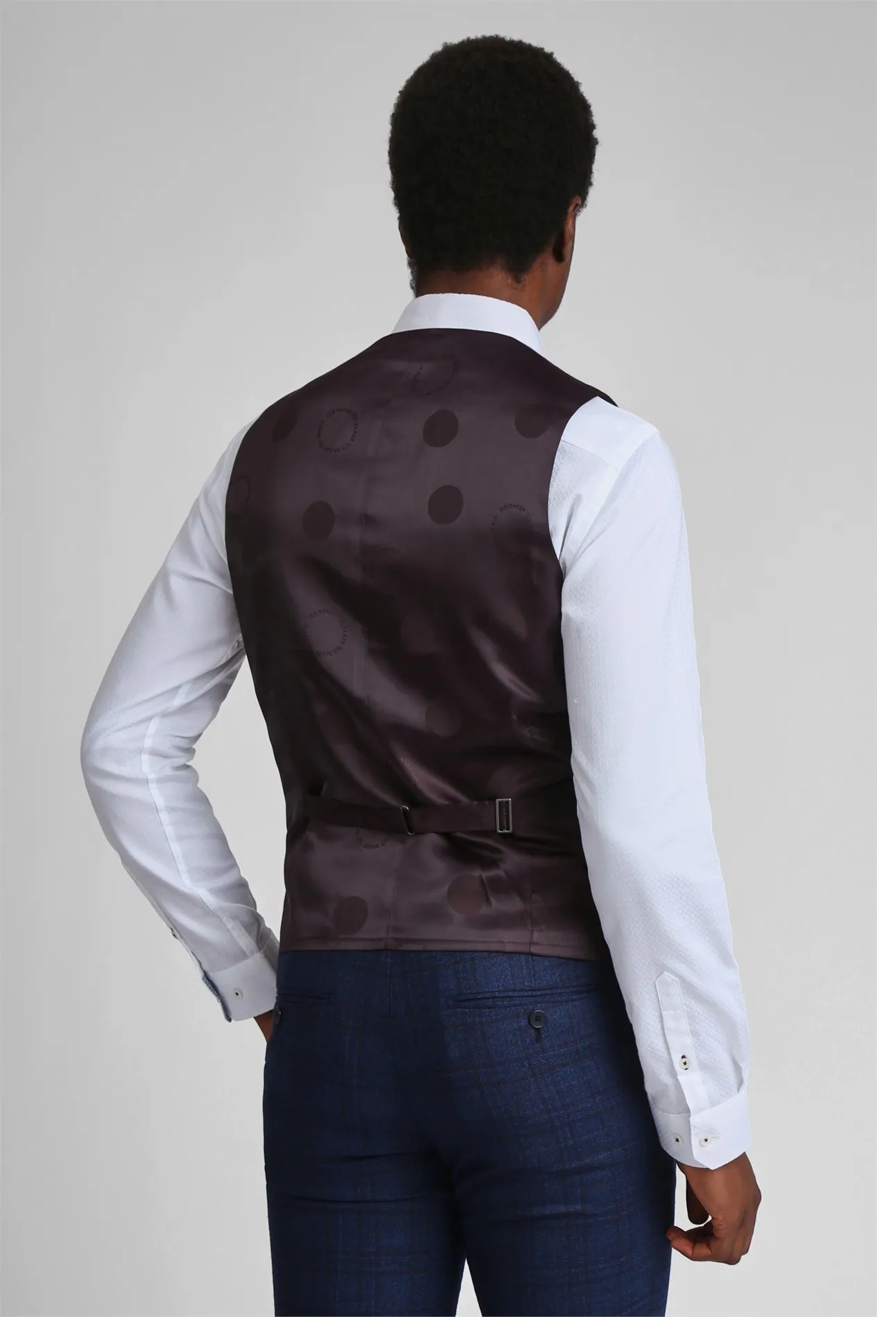 Slim Munro Check Waistcoat