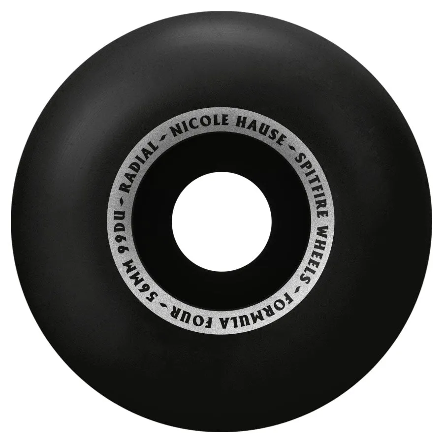 Spitfire Wheels Formula Four F4 Nicole Kitted Radial Black 56mm