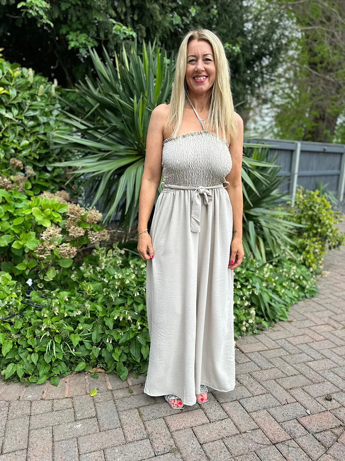 Stone Wide Leg Jumpsuit Melanie