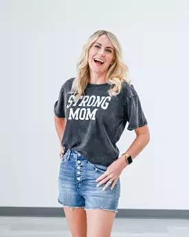 Strong Mom Mineral Washed Top